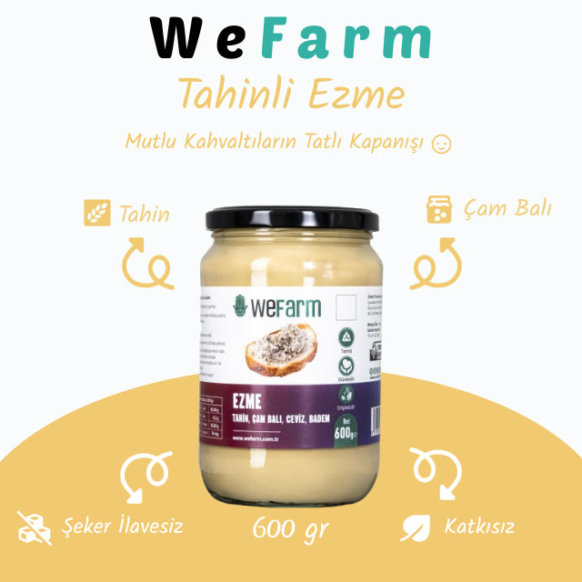 WeFarm Tahinli Ezme (Tahin+Bal+Ceviz/Badem) 600 gr