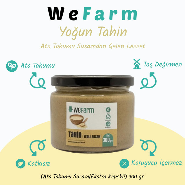 WeFarm Yoğun Tahin (Ata Tohumu Susam/Ekstra Kepekli) 300 gr